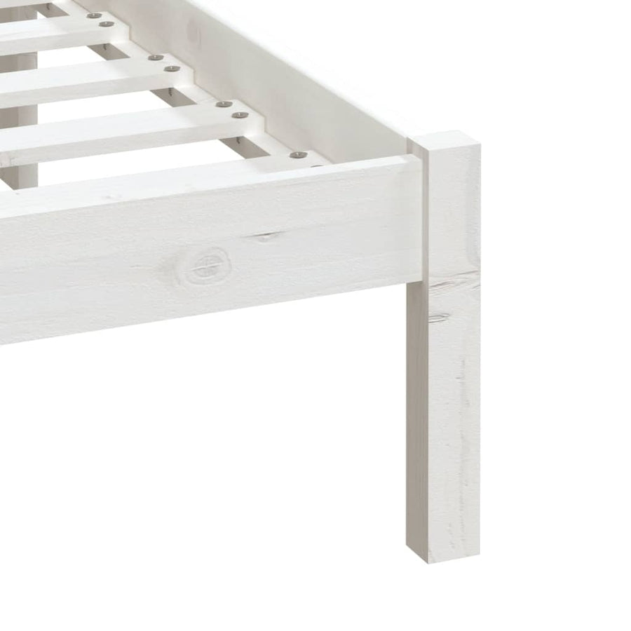Bedframe Massief Hout 6Ft Super King 180 x 200 cm Wit