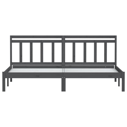 Bedframe Massief Grenenhout 200 x 200 cm Grijs