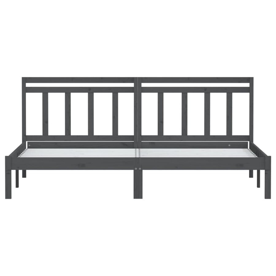 Bedframe Massief Grenenhout 200 x 200 cm Grijs