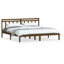 Bedframe Massief Grenenhout 200 x 200 cm Honingbruin