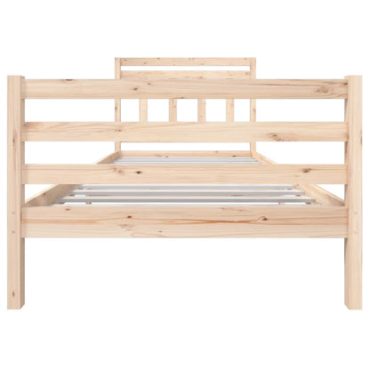 Bedframe Massief Hout 100 x 200 cm Naturel