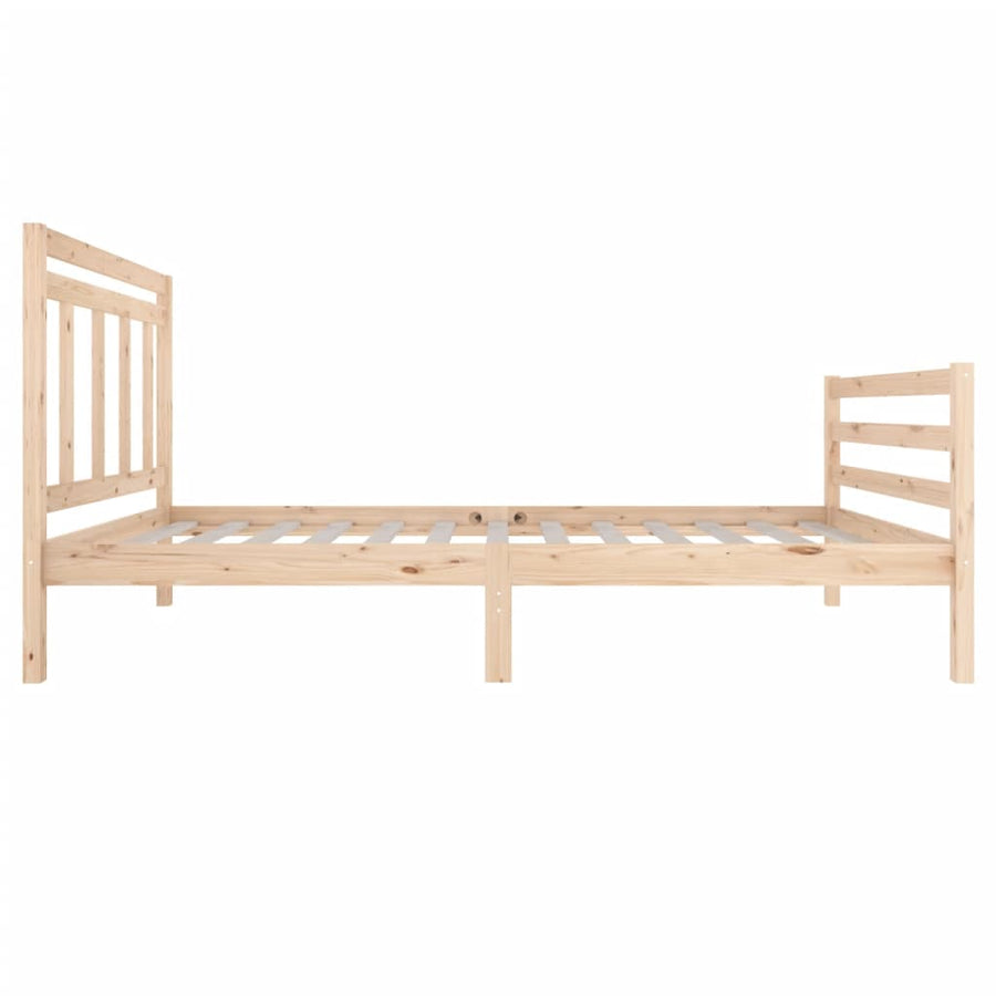 Bedframe Massief Hout 100 x 200 cm Naturel