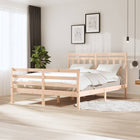 Bedframe Massief Hout 160 x 200 cm Naturel