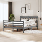 Bedframe Massief Hout 160 x 200 cm Grijs