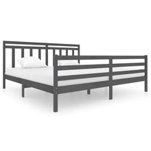 Bedframe Massief Hout 200 x 200 cm Grijs
