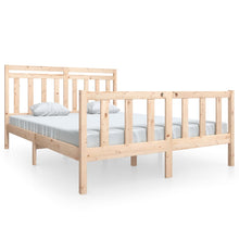 Bedframe Massief Hout 160 x 200 cm Naturel