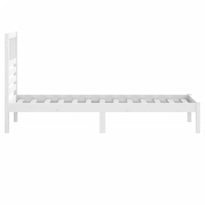 Bedframe Massief Grenenhout Small Single 75 x 190 cm Wit