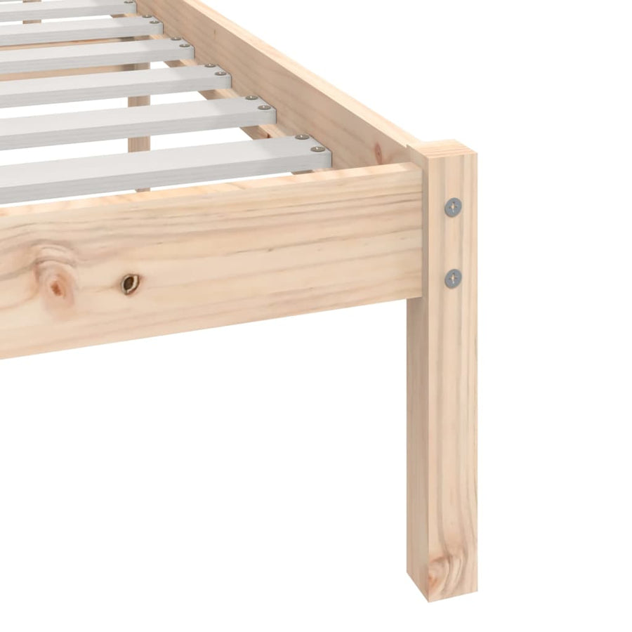 Bedframe Massief Grenenhout Small Double 120 x 190 cm Naturel