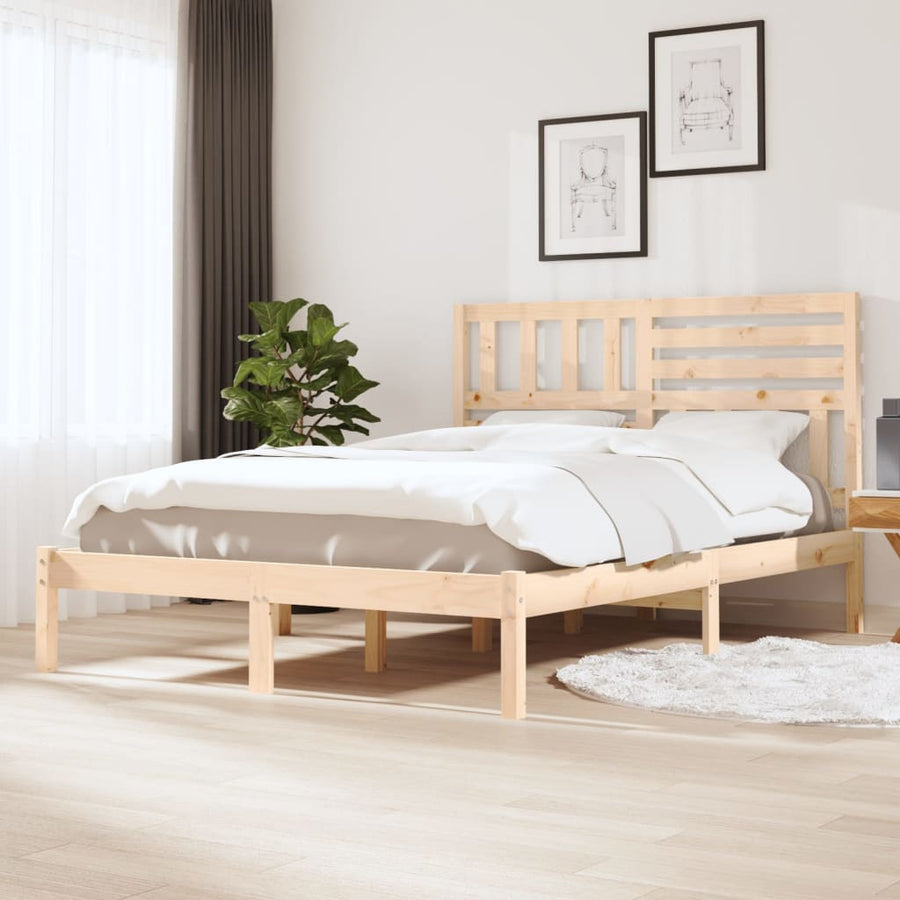 Bedframe Massief Grenenhout Small Double 120 x 190 cm Naturel