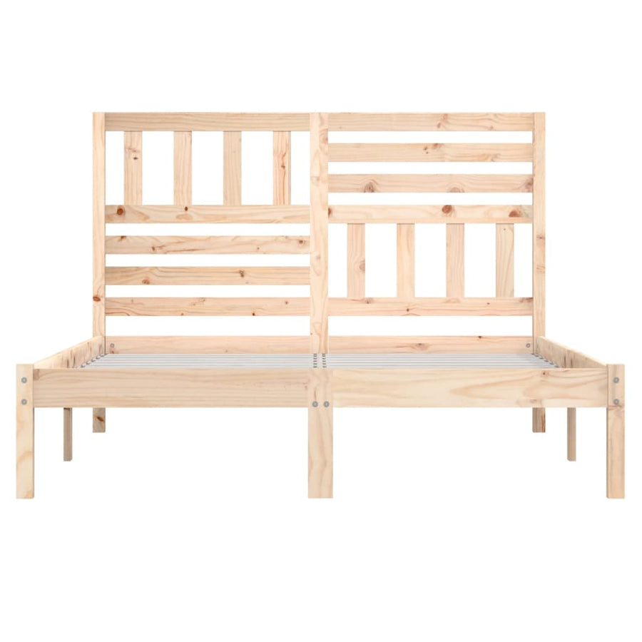 Bedframe Massief Grenenhout 120 x 200 cm Naturel