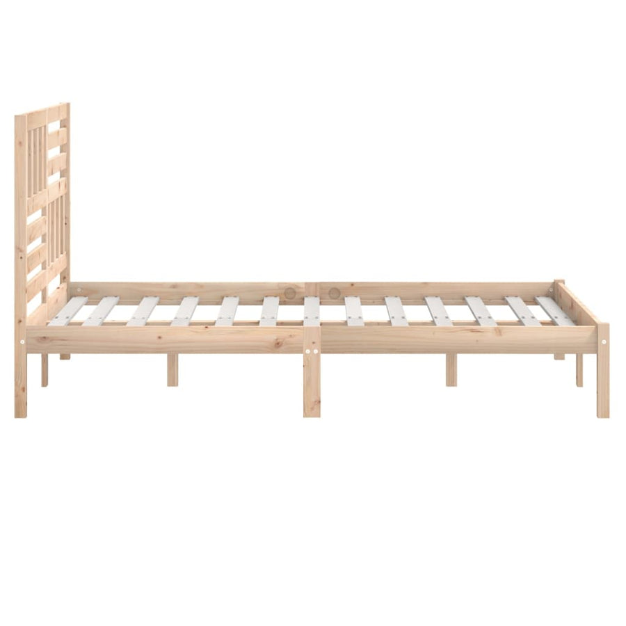 Bedframe Massief Grenenhout 120 x 200 cm Naturel