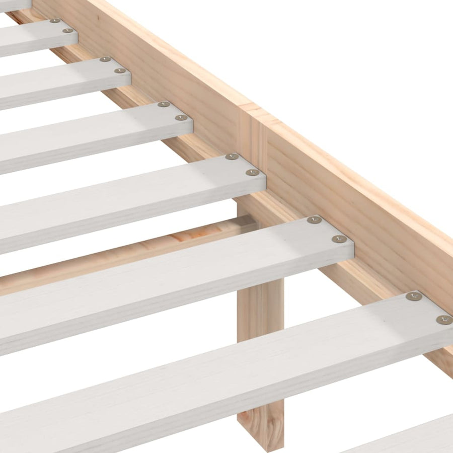 Bedframe Massief Grenenhout 120 x 200 cm Naturel