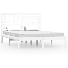 Bedframe Massief Grenenhout 120 x 200 cm Wit