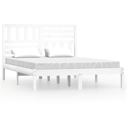 Bedframe Massief Grenenhout 120 x 200 cm Wit
