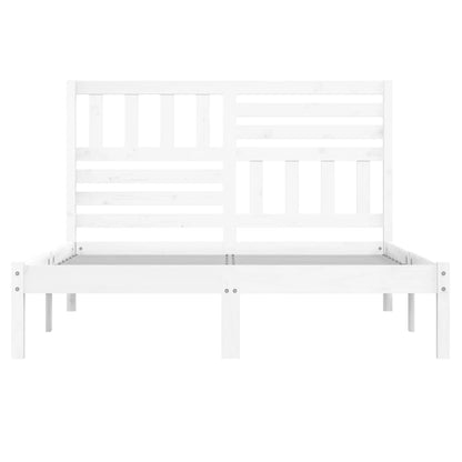 Bedframe Massief Grenenhout 120 x 200 cm Wit