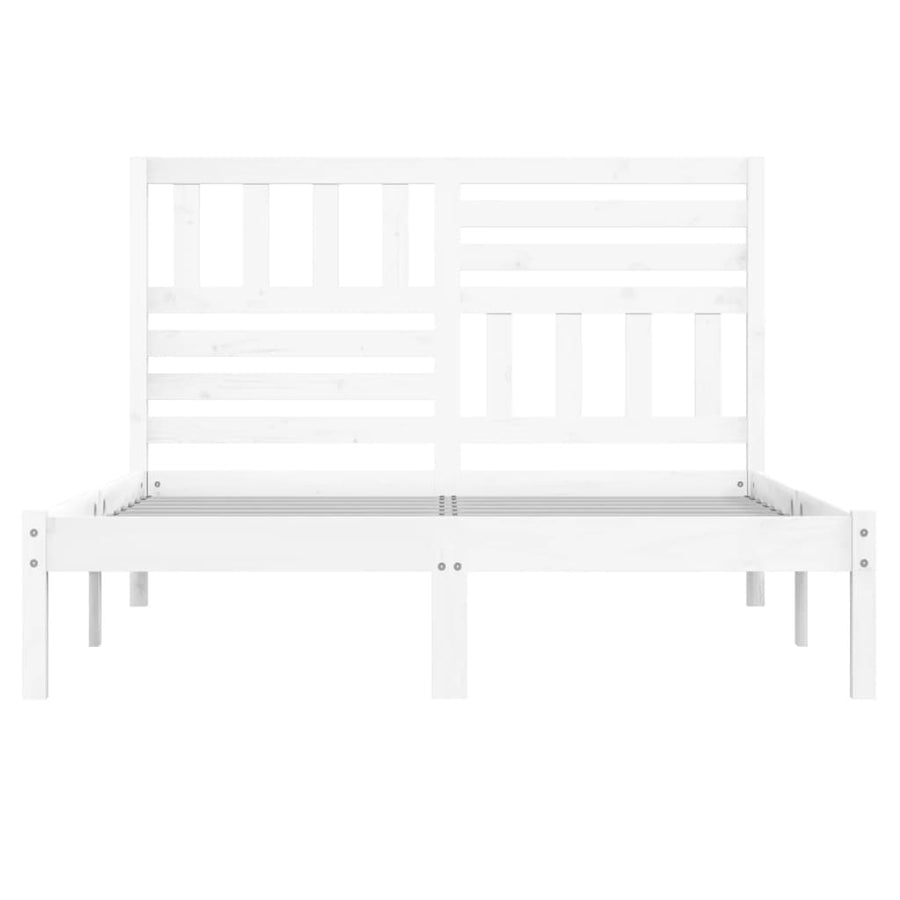 Bedframe Massief Grenenhout 120 x 200 cm Wit