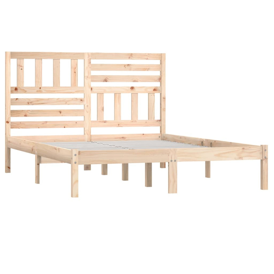 Bedframe Massief Grenenhout 140 x 200 cm Naturel