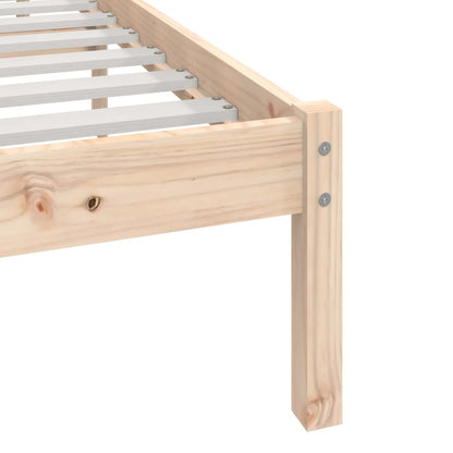 Bedframe Massief Grenenhout 160 x 200 cm Naturel