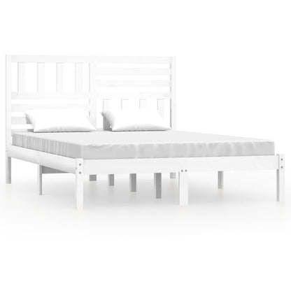 Bedframe Massief Grenenhout 160 x 200 cm Wit