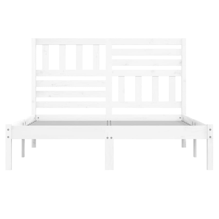 Bedframe Massief Grenenhout 160 x 200 cm Wit