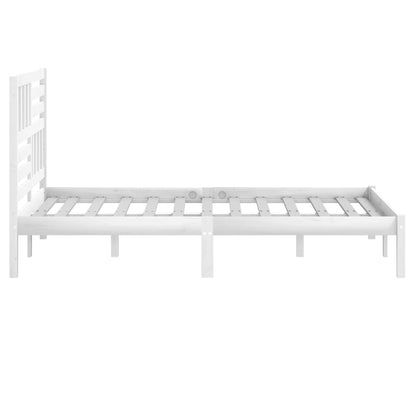 Bedframe Massief Grenenhout 160 x 200 cm Wit