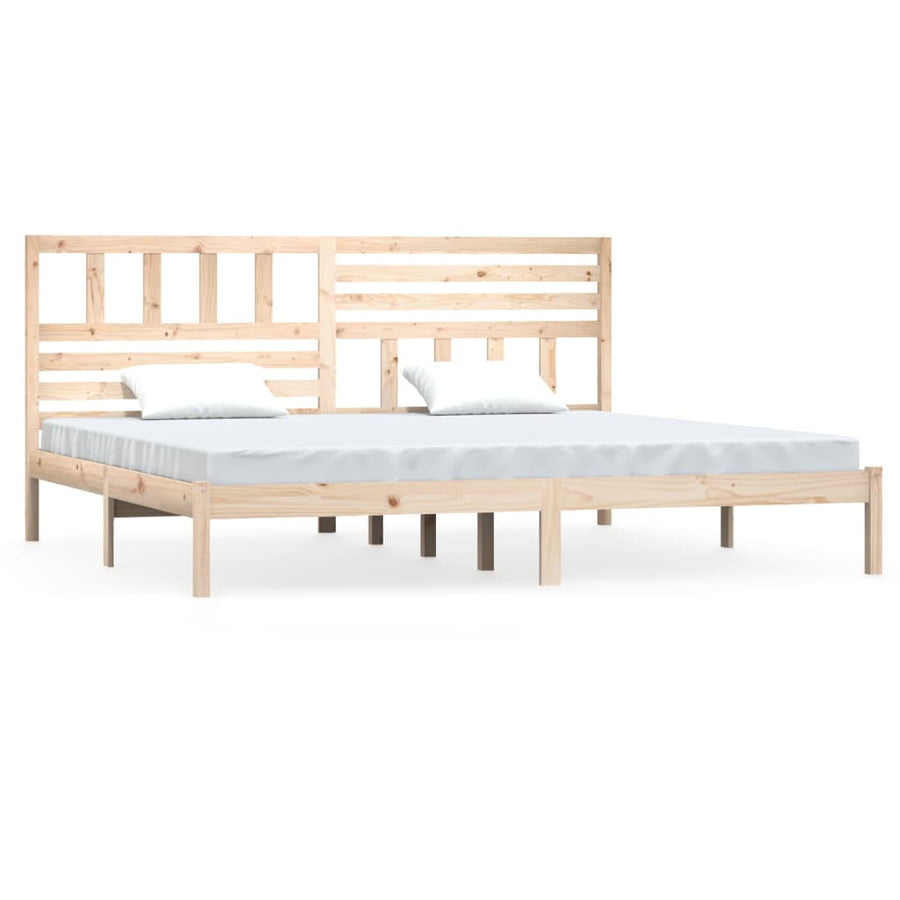 Bedframe Massief Grenenhout Super King 180 x 200 cm Naturel