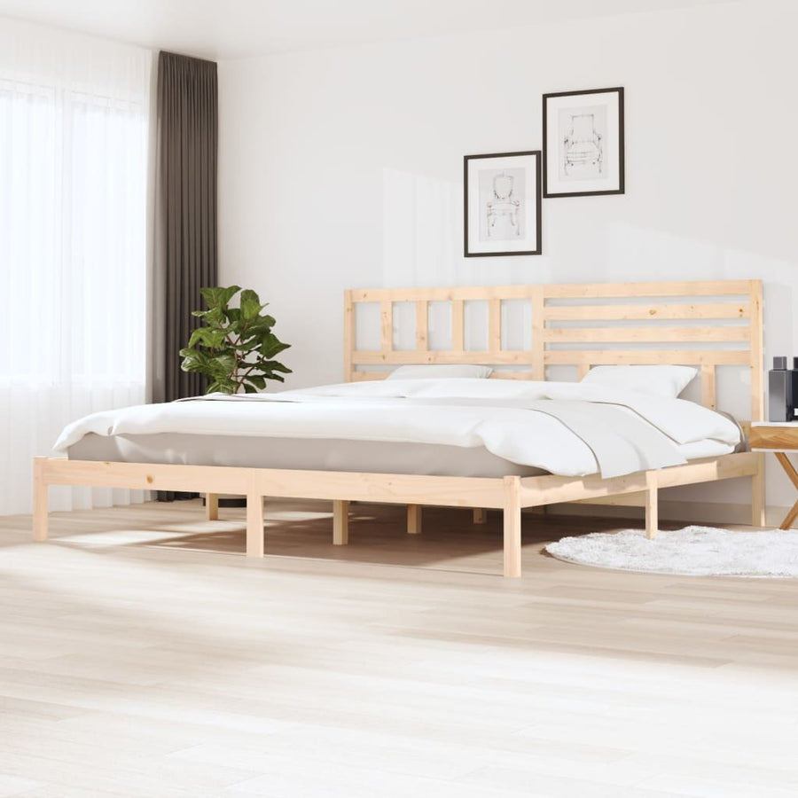 Bedframe Massief Grenenhout Super King 180 x 200 cm Naturel