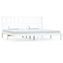 Bedframe Massief Grenenhout 200 x 200 cm Wit