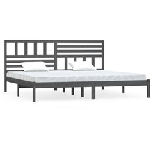 Bedframe Massief Grenenhout 200 x 200 cm Grijs