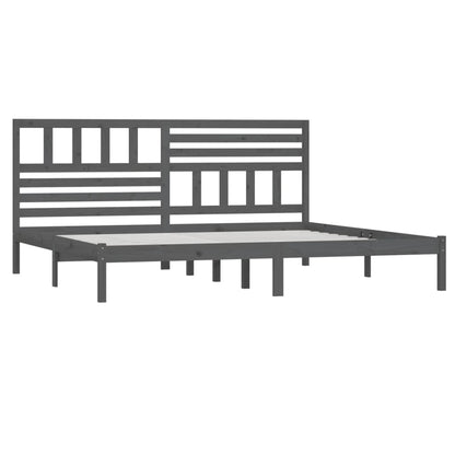 Bedframe Massief Grenenhout 200 x 200 cm Grijs