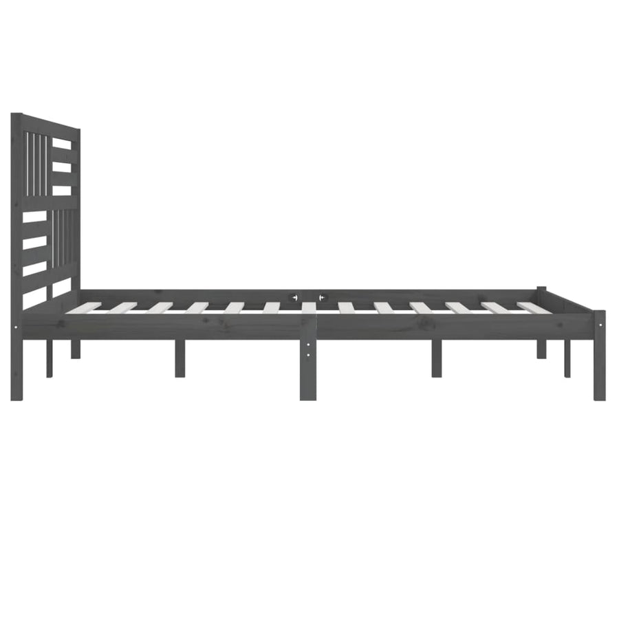 Bedframe Massief Grenenhout 200 x 200 cm Grijs