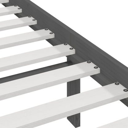 Bedframe Massief Grenenhout 200 x 200 cm Grijs