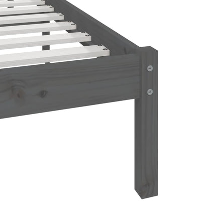 Bedframe Massief Grenenhout 200 x 200 cm Grijs