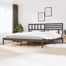 Bedframe Massief Grenenhout 200 x 200 cm Grijs