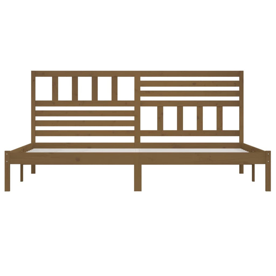 Bedframe Massief Grenenhout 200 x 200 cm Honingbruin