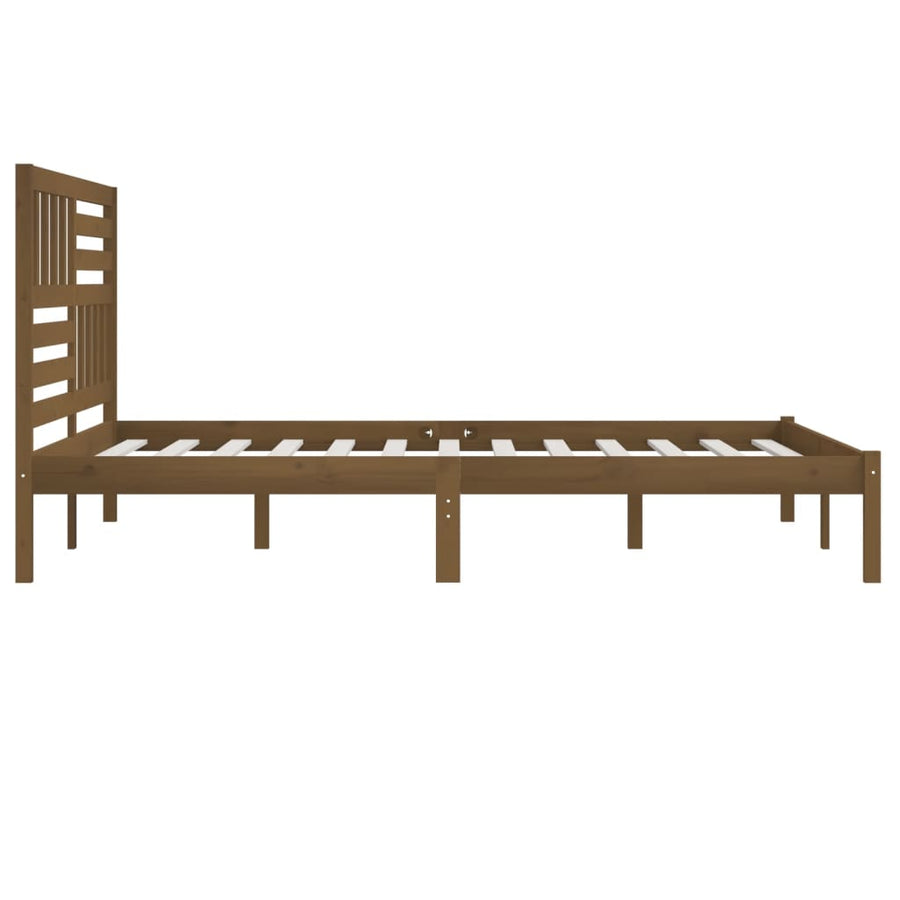 Bedframe Massief Grenenhout 200 x 200 cm Honingbruin