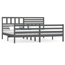 Bedframe Massief Hout 200 x 200 cm Grijs