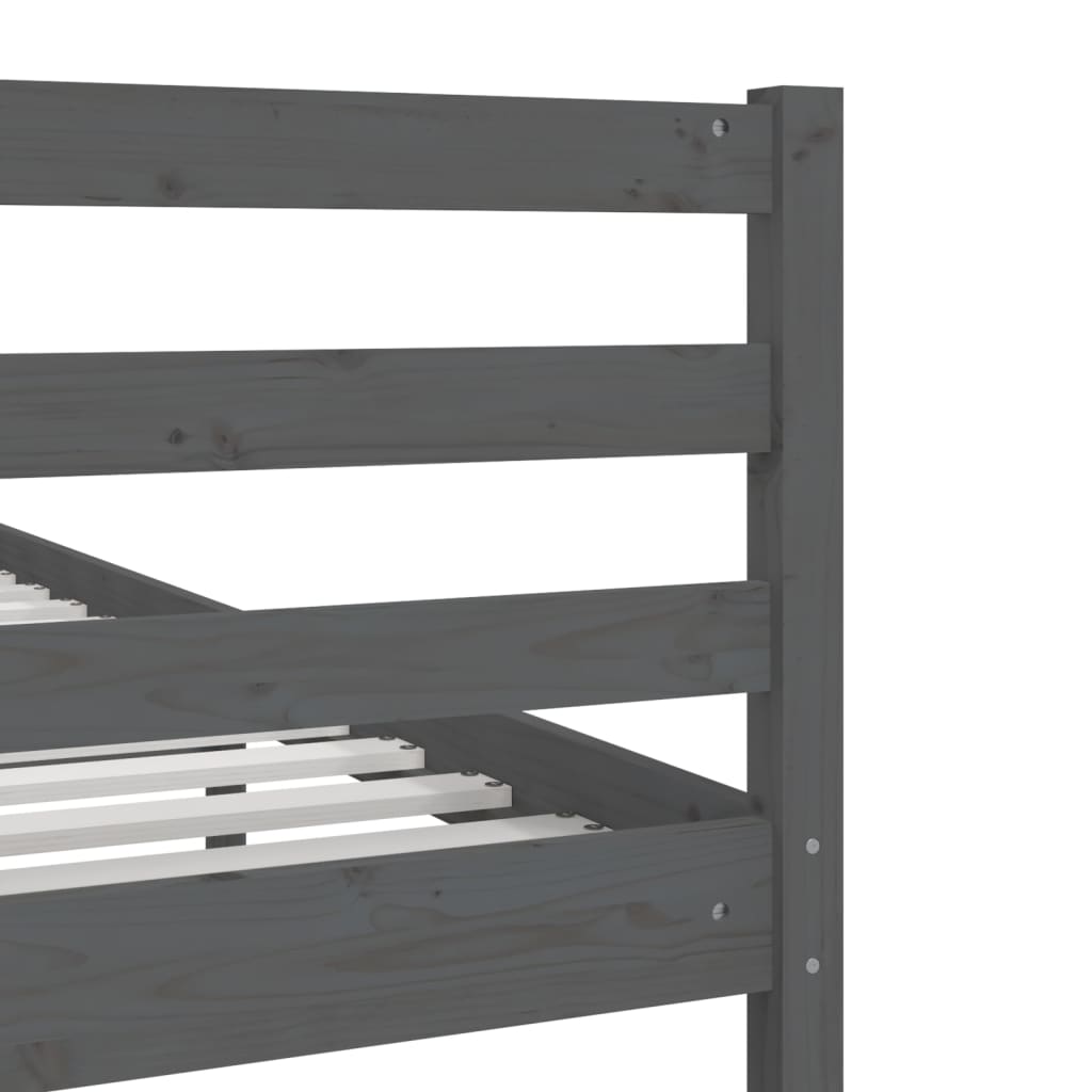 Bedframe Massief Hout 200 x 200 cm Grijs
