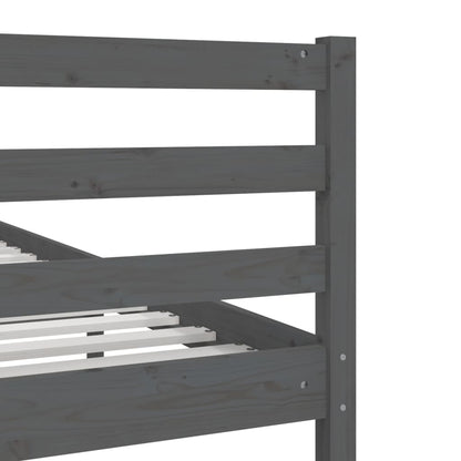 Bedframe Massief Hout 200 x 200 cm Grijs