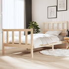 Bedframe Massief Hout 100X200 Cm 100 x 200 cm Naturel