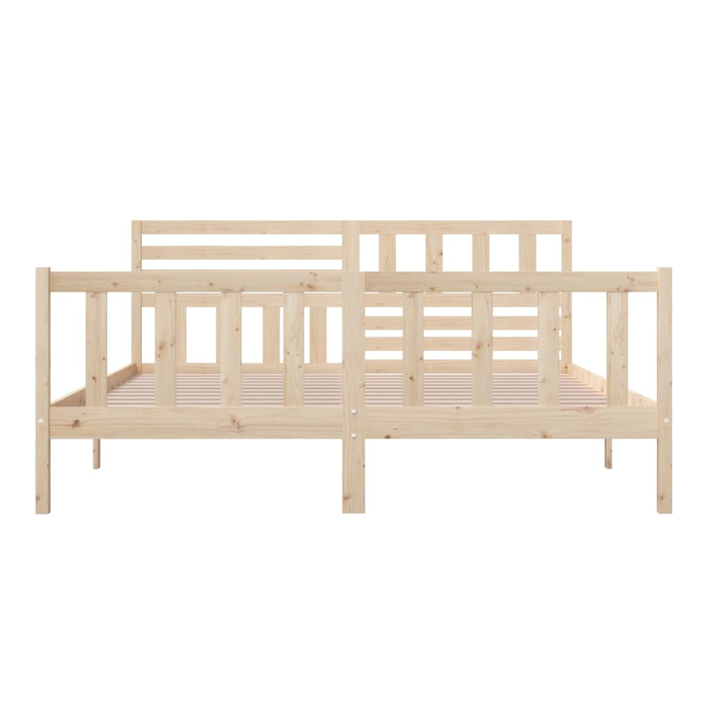 Bedframe Massief Hout 6Ft Super King 180 x 200 cm Naturel