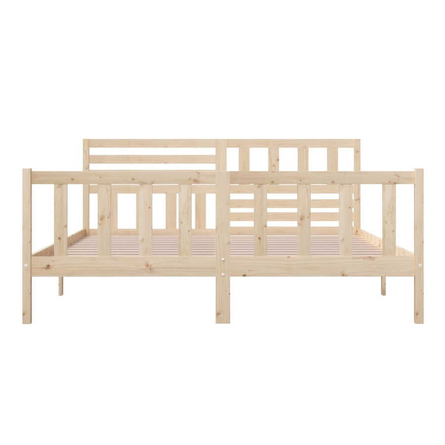 Bedframe Massief Hout 6Ft Super King 180 x 200 cm Naturel