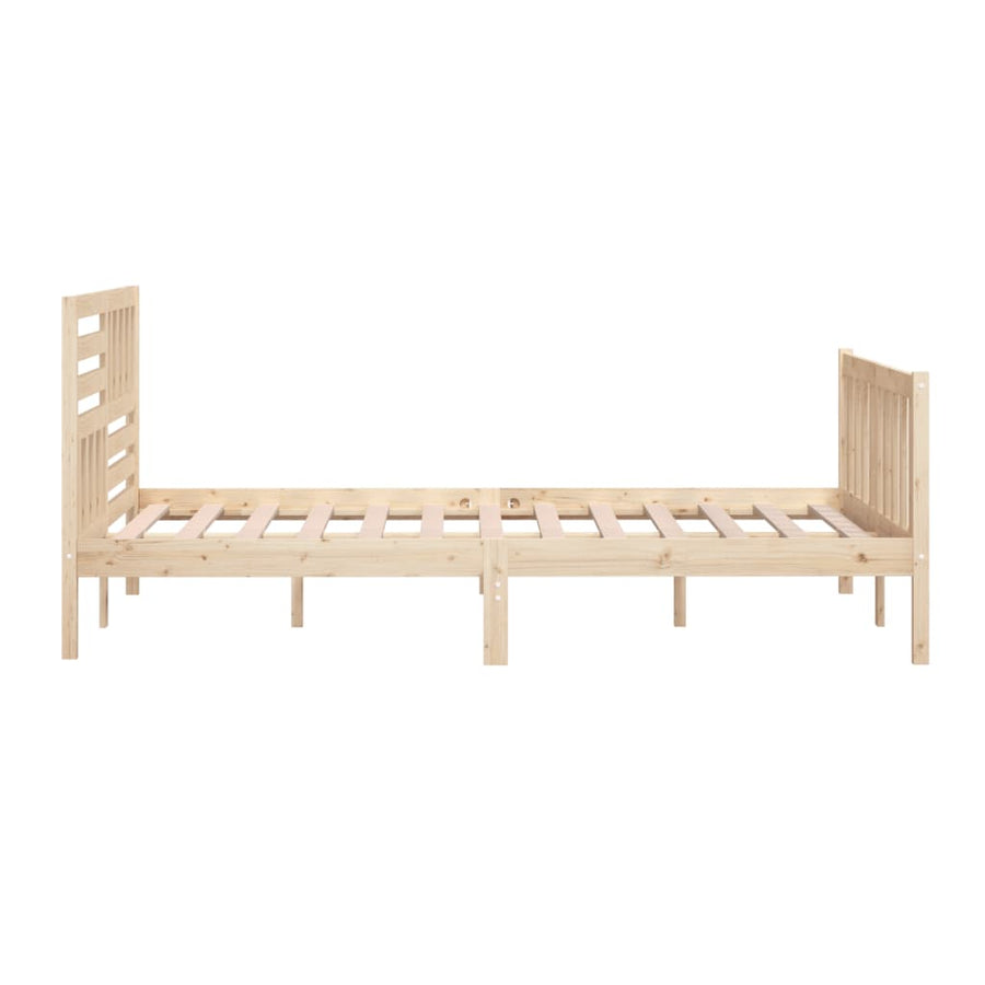 Bedframe Massief Hout 6Ft Super King 180 x 200 cm Naturel