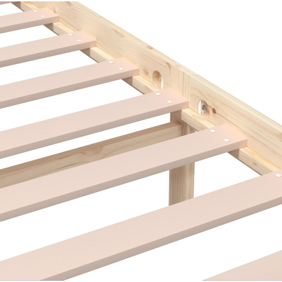 Bedframe Massief Hout 6Ft Super King 180 x 200 cm Naturel