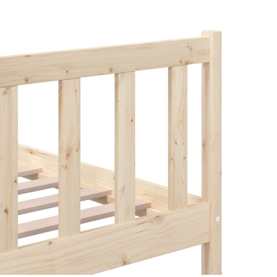 Bedframe Massief Hout 6Ft Super King 180 x 200 cm Naturel