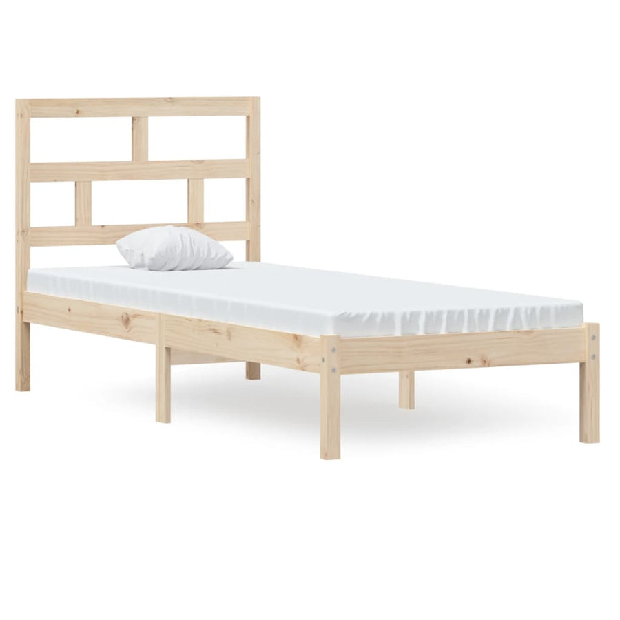 Bedframe Massief Hout 2Ft6 Small Single 75 x 190 cm Naturel