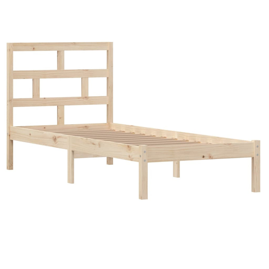 Bedframe Massief Hout 2Ft6 Small Single 75 x 190 cm Naturel