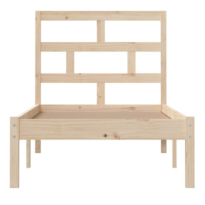 Bedframe Massief Hout 2Ft6 Small Single 75 x 190 cm Naturel