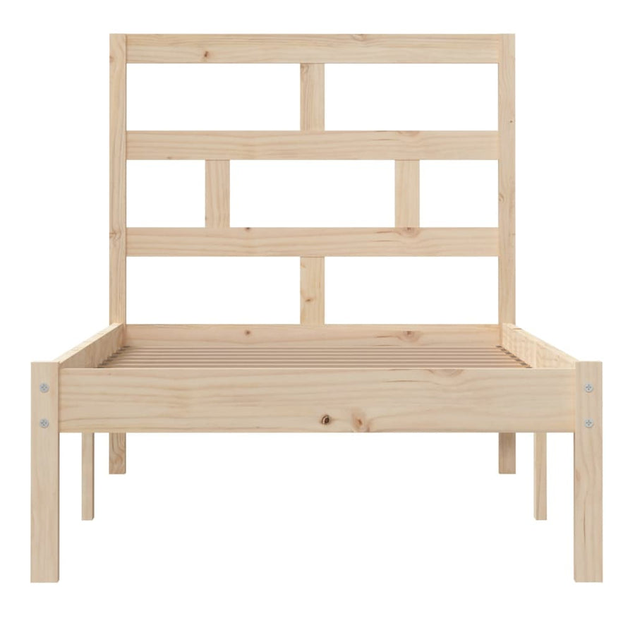 Bedframe Massief Hout 2Ft6 Small Single 75 x 190 cm Naturel