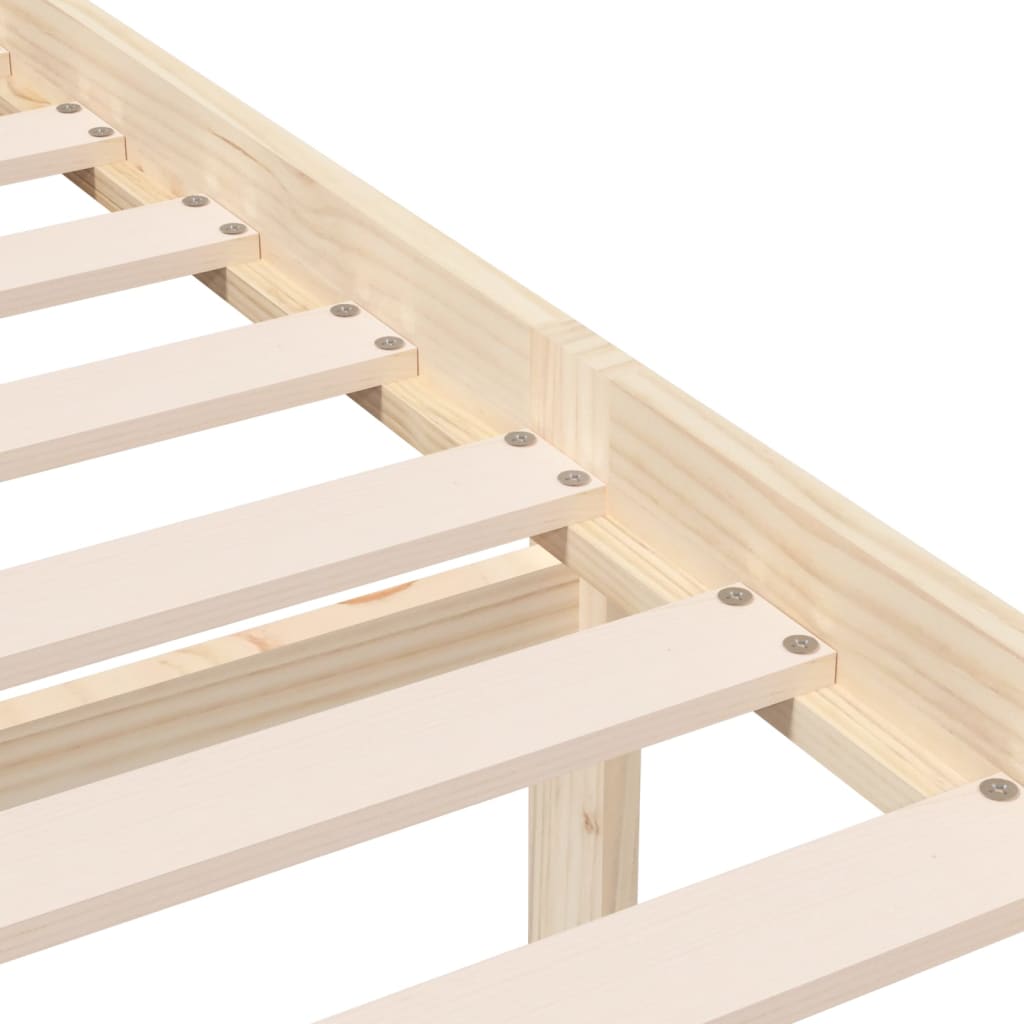 Bedframe Massief Hout 2Ft6 Small Single 75 x 190 cm Naturel